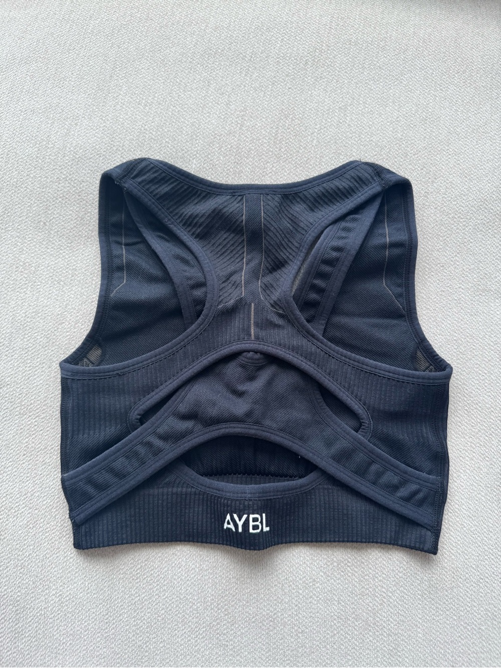AYBL Black Cutout Racerback Sports Bra